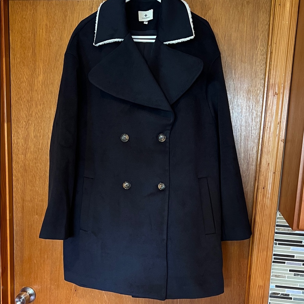 Tuckernuck Black Double-Breasted Pea Coat